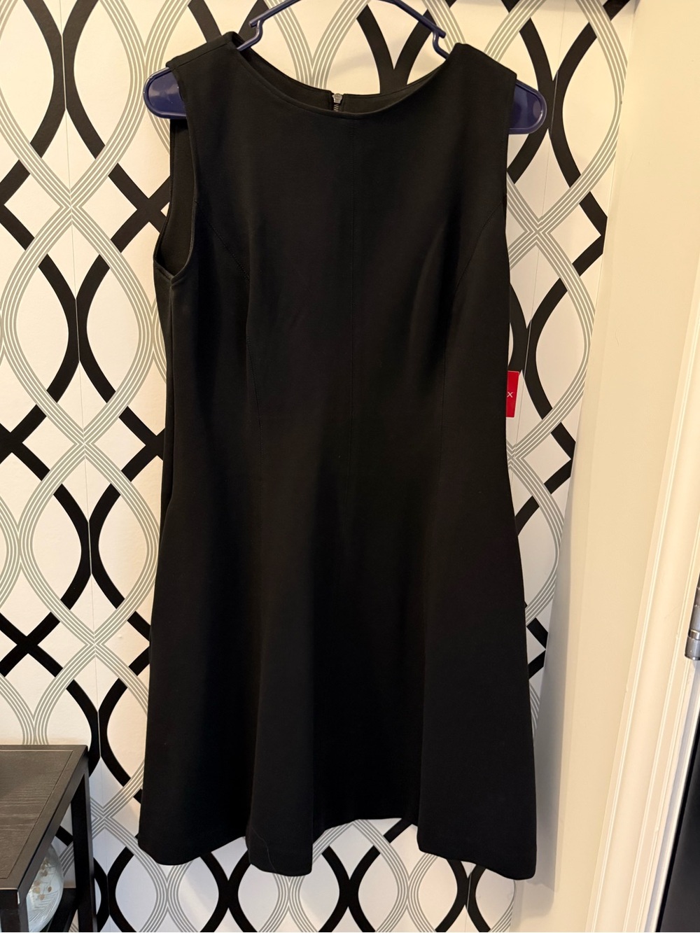 SPANX Black Sleeveless Fit-and-Flare Mini Dress